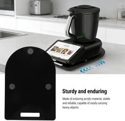 Keukenmachine Schuifplank - Aanrechtbeschermer Accessoire - Apparaat Verplaatsen - Met 4 Wielen - 40.5 x 28 cm - Zwart — thumbnail 3