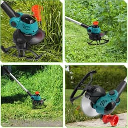 Elektrische Grasmaaier - Draadloze Trimmer - Tuinonderhoud - Verstelbare Hoek - 10 inch Snijbreedte - One Color — thumbnail 4