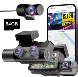 Dashcam - 4K UHD - 3-Kanaals Opname - Nachtzicht - Voor Auto's — thumbnail 1
