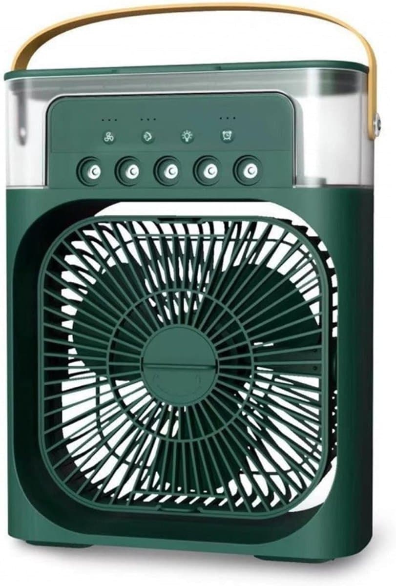 Luchtkoeler Ventilator - Vernevelaar Fan - Persoonlijke Koeling - 5 Verstelbare Nozzles - 600 ml Tank - Groen — afbeelding 1