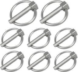 SnelShoppen - Klapsplinten 8 Stuks - Ringsplinten 3 mm x 25 mm - Verzinkt Roestvrij Staal - Lynch-Pinsluitingen - Veiligheidsklapstekker voor Boot, Tr — thumbnail 1