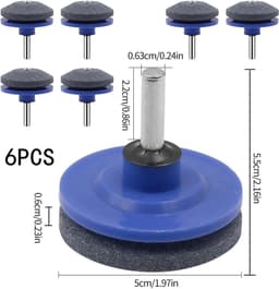 SnelShoppen - Set van 6 Grasmaaier Mes Slijpers, Universele Premium Mes Slijper voor Elektrische Boormachines en Tuingereedschap, Dubbel Corundum, Rob — thumbnail 5