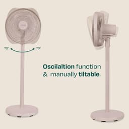 Staande Ventilator - Vloer Ventilator - Ruimte Koelen - 3 Instelbare Hoogtes - 110 cm - Beige — thumbnail 4