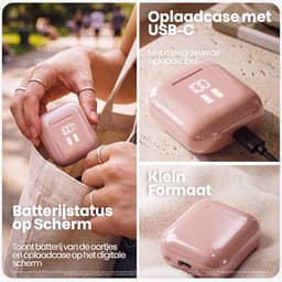 Phreeze EarBuds 2 - Draadloze Oordopjes - Roze Goud - Oortjes voor draadloos muziek luisteren, bellen & sporten - Bluetooth 5.3 - Microfoon - Waterbestendig IPX5 - Blijft Goed Zitten — thumbnail 5