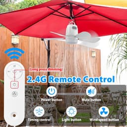 Plafondventilator met Licht 50 cm – Stil – Dimbare LED 3000-6500K – 4 Snelheden – Afstandsbediening — thumbnail 2