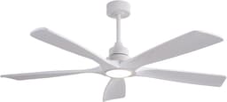 COVREO Plafondventilator met verlichting 91 cm wit hout en metaal, 6 standen — thumbnail 1