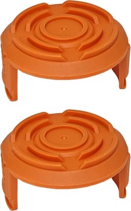 SnelShoppen - Grass Trimmer Cover 2 Stuks Vervangende Spoelcover voor Grasmaaier, Hoogwaardige ABS, Geschikt voor Tuin, Patio, Oranje — thumbnail 1