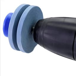 Grasmaaier Mes Slijper 2pcs - Blauw Corundum Dubbele Laag - Duurzaam en Robuust - Geschikt voor Elektrische Handboor - ShopVlot — thumbnail 4