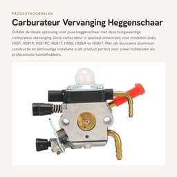 Carburateur Vervanging - Passend Voor Stihl Hs81 Hs81r Hs81rc - Tuinieren Tool Accessoires met Content - Hs81t Hs86 Hs86r Hs86t . — thumbnail 5