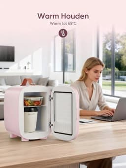 NIVA® Mini Koelkast - 5L Capaciteit - Skincare Koelkast - Minibar - Roze - 29cm x 20cm x 27cm — thumbnail 4
