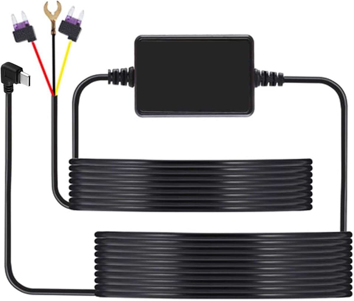 Kit voor F7N type C-versie dashcam: type C-aansluiting hardwire-kit voor dashcam, parkeerbewaking, 12 V/24 V naar 5 V, hardwire met laagspanningsbeveiliging — afbeelding 1