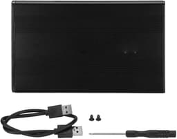 Externe Harde Schijf - Draagbare Opslag - Snelle Data Transfer - Aluminium Legering - 2.5 inch - Zwart — thumbnail 4