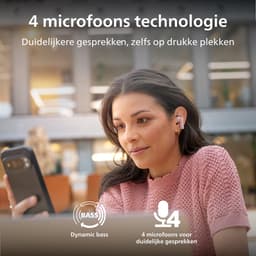 PHILIPS TAT2100BK/00 - True Wireless Oordopjes - Bluetooth 6.0 - 36 Uur Accuduur - 4 Microfoons - SecureFit Pasvorm - IPX4 - Multipoint - Roze — thumbnail 5