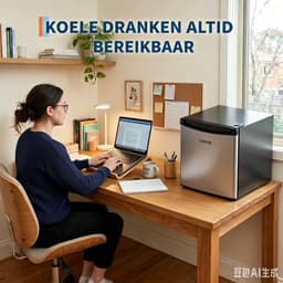 Stille minikoelkast van 45 l met roestvrijstalen voorkant – 5 temperatuurstanden (0–18 °C) – groentelade – ingebouwd vriesvak – ledverlichting – verstelbare voetjes – compact – energiezuinig [Energieklasse A] — thumbnail 5