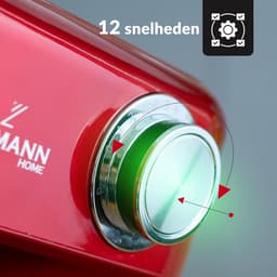 Keukenmachine - Keukenrobot Mixer - Bakken en Koken - Krachtige 1500W Motor - 5L Kom - Rood — thumbnail 3