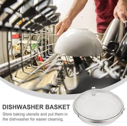 Dishwasher Mandje - Opbergmandje Bestek - Kleine Items Wassen - Roestvrij Staal - 18 x 18 x 9 cm - Zilver — thumbnail 4
