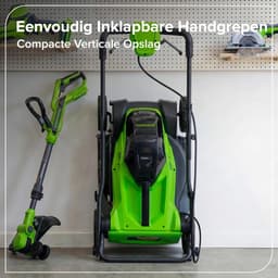 Accu Grasmaaier - Draadloze Maaier - Gazon Onderhoud - Borstelloze Motor - 36 cm Snijbreedte - Zwart — thumbnail 4