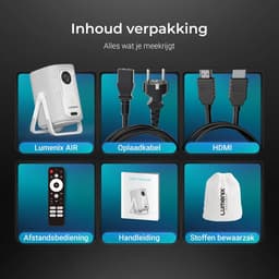 SnelShoppen - Mini Projector met Google TV & Netflix, 500 ANSI Lumen, Full HD 1080p, 4K Ondersteuning, Dolby Audio, WiFi 6 & Bluetooth 5.2, Autofocus, — thumbnail 5