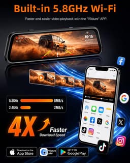 Solidchoice - 4K Dashcam met 10 Inch IPS Touch Screen en 64GB SD-kaart — thumbnail 3