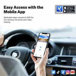 Solidchoice - Dashcam 4K met WiFi en 128GB Geheugenkaart voor BMW X2 — thumbnail 4