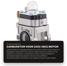 Carburateur Nieuwe Vervanging - Carburateur Synchronisatie Set - Carburateur Afstelgereedschap - Metaal - 7 cm Grootte - Inlaatopening 10,5 mm - Motorcarburateur — thumbnail 1