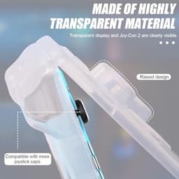 Opberghoes voor Joy-Con 2, Transparante Beschermhoes met Handvat Stofdichte Handgreep Draagbare Hoes met Precieze Uitsparingen voor Switch 2-Accessoires Cadeaus Gamers — thumbnail 5