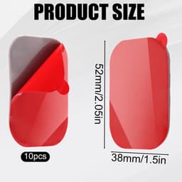Solidchoice - 10 Stuks Dashcam Adhesive Pads, Hittebestendig, Vierkant — thumbnail 5