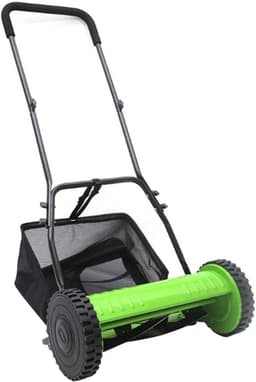 Gazonveger - Duwveger Grasvanger - Gazon Onderhouden - 5-Bladige Duwhaspel - 12 inch - Groen — thumbnail 1
