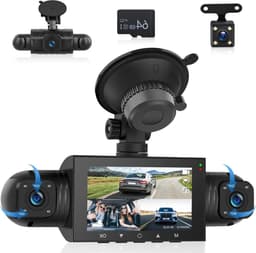 Dashcam Auto - 4 Camera Recorder - Veilig Rijden - 360 Graden Opname - 1080p FHD - Zwart — thumbnail 1
