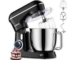 Keukenmachine - Kneedmachine Robot - Bakken en Koken - Stille Fermentatie - 5.5 Liter - Zwart