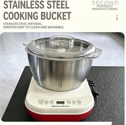 Elektrische Deegmixer - Kneedmachine Automatisch - Thuis Bakken - Constante Temperatuur Fermentatie - 7 Liter Kom - Wit — thumbnail 3