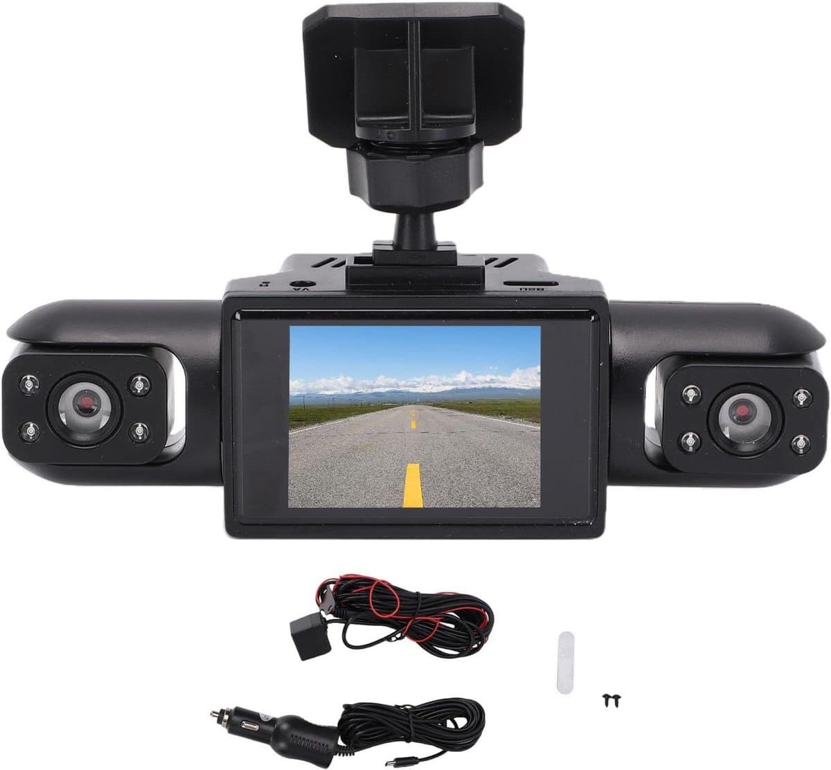 4-kanaals Dashcam - Auto Camera Set - Veiligheid Onderweg - 360 Graden Dekking - 1080p HD - Zwart — afbeelding 1