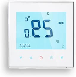 Wi-Fi Thermostaat - Slimme Thermostaat - Energie Besparen - Touchscreen Bediening - 220 Volt - Wit — thumbnail 1