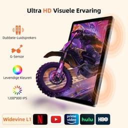 SnelShoppen - 10 Inch Android 15 Tablet met Hoes, Unisoc T30 Quad-Core, 18 GB RAM, 128 GB ROM, 1 TB TF, 6000 mAh, WiFi 6, GPS, Dual Camera, HD IPS-Sch — thumbnail 4