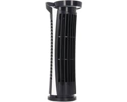 Torenventilator Bladloos - Stille Ventilator - Ruimte Koelen - 90 Graden Oscillatie - 27 x 10 x 9 cm - Zwart