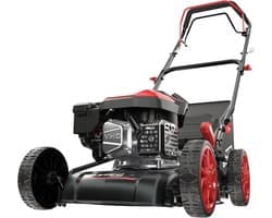 Benzine grasmaaier - Grastrimmer Mulcher - Gazon Onderhouden - Schakelbare Achterwielaandrijving - 41 cm Maaibreedte - Zwart