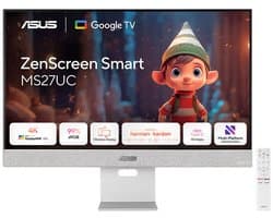 ASUS ZenScreen Smart Monitor MS27UC - 4K - Google TV - USB-C 90w - Harman Kardon Speakers - 27 inch