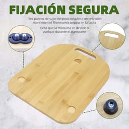 Thermomix Rolplank - Keukenmachine Skateboard - Keuken Werkblad - Massief Eiken Hout - Voor TM5 TM6 - Natuurlijk Hout — thumbnail 2