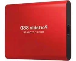 Externe Opslagschijf - Draagbare Harde Schijf - Gegevens Uitbreiden - Lichtgewicht Slank Ontwerp - 7.5 cm - Rood