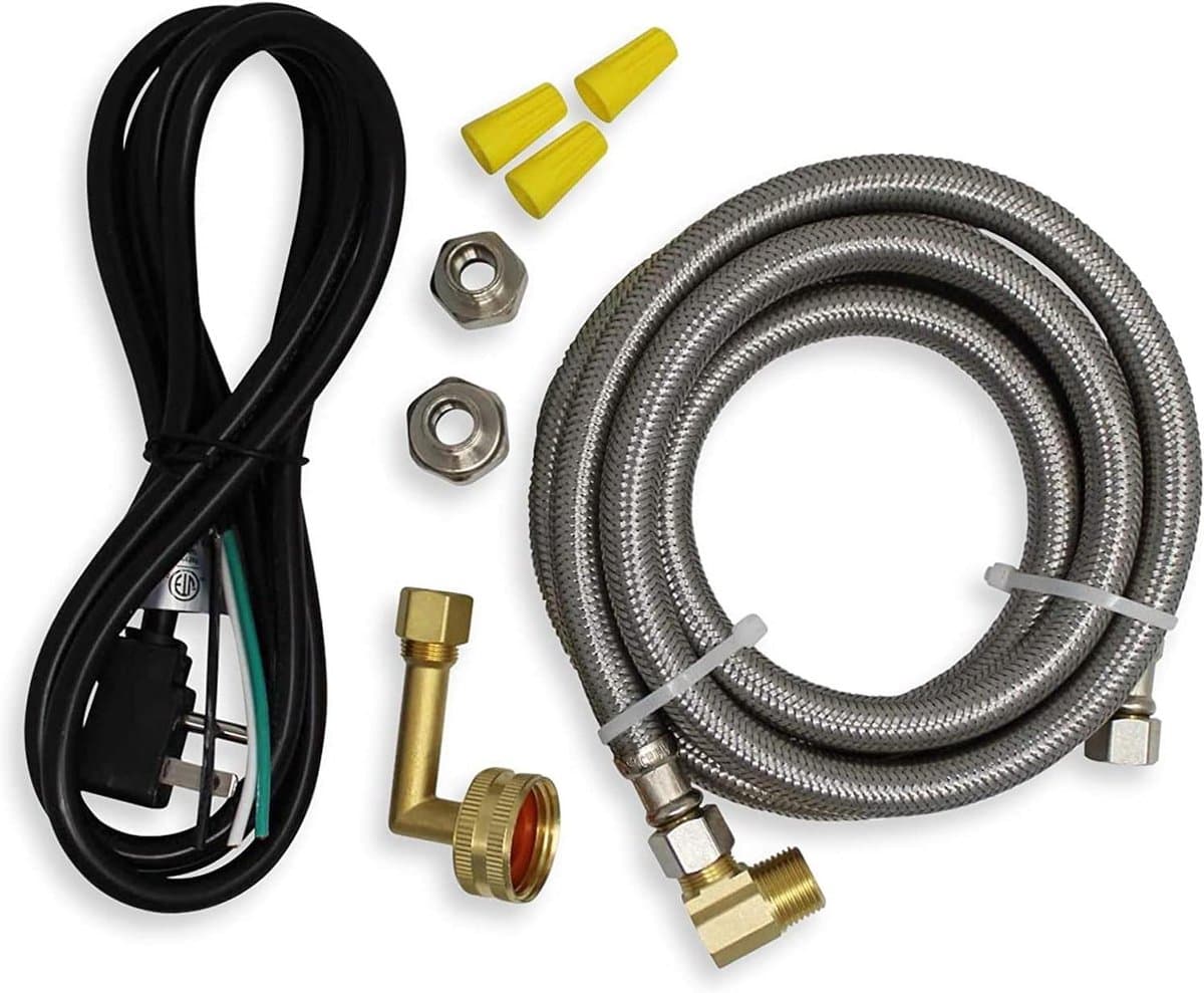 Vaatwasser Installatiekit - Universele Afvoerkit - Vaatwasser Aansluiten - Roestvrijstalen Slang - 6 voet connector - Reparatie Kit — afbeelding 1