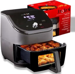 Heteluchtfriteuse - Airfryer Oven - Gezond Frituren - ClearCook Kookvenster - 6 Liter - Zwart — thumbnail 1