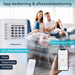 Mobiele Airco - Klimaatregelaar - Ruimte Koelen - 4-in-1 Functie - 7000 BTU - Wit — thumbnail 4