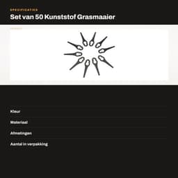 Grassnijmes 50 Stuks - Kunststof Mes - Duurzaam - Antiroest - Hoge Efficiëntie - Eenvoudig te Installeren - Grasmaaier — thumbnail 2