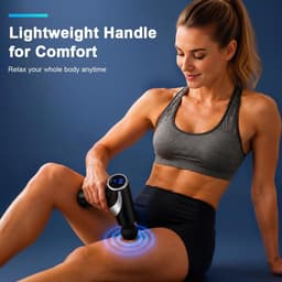 Massagepistool mini - draagbaar met lcd-display - 10 koppen - verlichting van spierpijn - Luxento — thumbnail 4