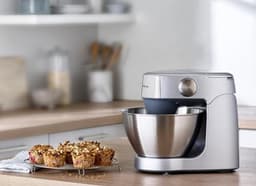 Keukenmachine - Mixer Deegmachine - Bakken en Koken - 1000 Watt Vermogen - 43 L Kom - Zilver — thumbnail 5