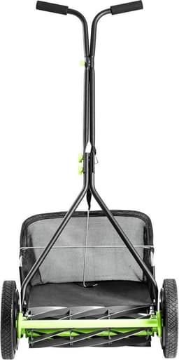 Kooimaaier – Handgrasmaaier – Spindelmaaier – Grasmaaier – Gazonsnijder – 9 Messen – 40,6 cm Maaibreedte – Opvangmand 35 Liter – Zwart — thumbnail 3