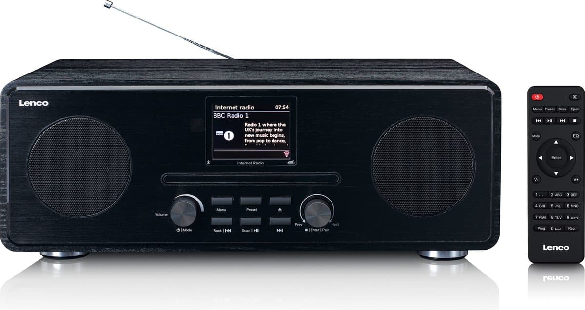 Lenco DIR-260BK - Internet radio met DAB+ en Bluetooth® - Zwart — afbeelding 1