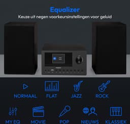 MEDION P85003 Micro-audiosysteem Compact systeem (internetradio, DAB+, PLL FM-radio, Bluetooth, USB-aansluiting, AUX, 2x150 W) — thumbnail 5