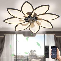 Plafondventilator met Verlichting - Met Afstandbediening - Stil in Gebruik - Stille Plafondventilator - Verlichting Woonkamer — thumbnail 1