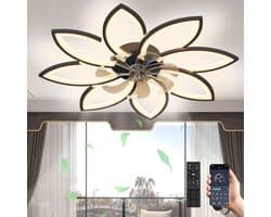 Plafondventilator met Verlichting - Met Afstandbediening - Stil in Gebruik - Stille Plafondventilator - Verlichting Woonkamer